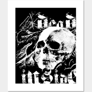 Blackcraft Skull Dead Inside: Metal Goth Darkness Posters and Art